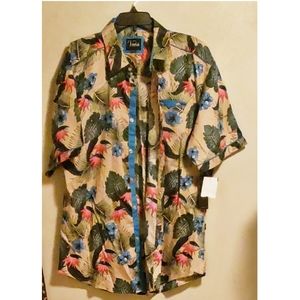 Veno Button Down Shirt Tropical Leaves. 🌴 Sz 2x